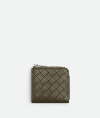 Bottega Veneta Intrecciato Stamp Square Zip Around Wallet - Bottega Veneta