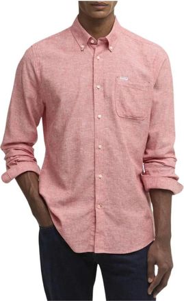 Barbour Nelson Tailored Shirt - Heren - Casual Overhemden - Rood - L - Katoen - Overhemden