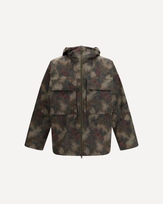 Herno Ripstop Parka with tropical pattern Male 50