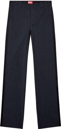 Diesel P-Wire pinstriped tailored trousers - men - Polyester/Elastane/Virgin Wool - 54 - Black