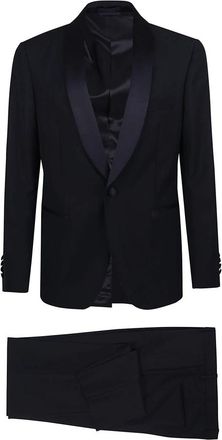 Lardini Blauw Smokingpak met Shawlkraag - Heren - Business pakken - Blauw - XL - Wol - Kostuums