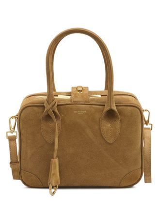 Golden Goose Womens Vita Bag In Camel-Colored Suede With Gold Details