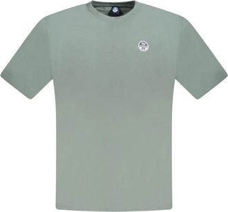 North Sails Groen Katoenen T-Shirt - Heren - T-shirts - Groen - M - Katoen - Tops
