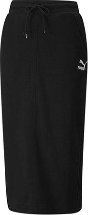 Puma (WMNS) PUMA Classics Drawstring Midi Dress Black 533137-01