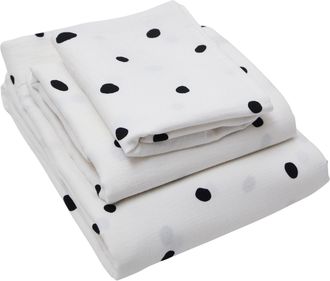 Schubiger M&ouml;bel Bettw&auml;sche Tilda, Weiss Schwarz 160 x 200 cm