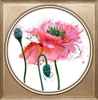 Queence Acrylglasbild »Mohnblüte« Blumenbilder Gemälde Kunst Pflanzen Pflanzenbilder Fine Art-Print in Galeriequalität