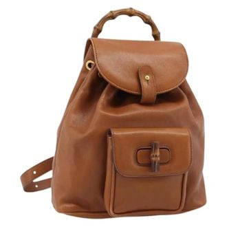 Gucci Pre-owned Backpacks, female, Brown, Size: ONE SIZE Pre-owned Vintage Backpack