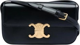Celine Pre-owned Vintage Schoudertas - Dames - Vintage Schoudertas - Zwart - ONE Size - Leer - Vintage