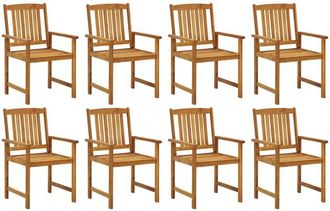 vidaXL Garden Chairs 8 pcs Solid Acacia Wood vidaXL