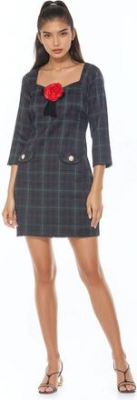 Alexia Admor Delaney Plaid Dress in Green Plaid at Nordstrom, Size 12