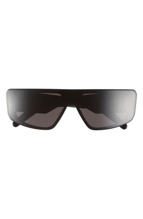 Rick Owens Performa Shield Sunglasses in Blk Temple/blk Lens at Nordstrom