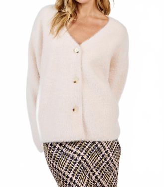 Sadie & Sage Consistency Soft Sweater Cardi Coat In Light Blush