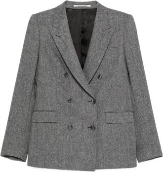 Tagliatore Parigi Blazer - Dames - Blazers - Grijs - S - Katoen - Jassen