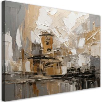 Artgeist Artgeist - Quadro Su Tela, Astrazione In Marrone E Beige - 100x70