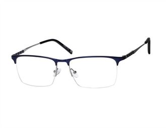 Haggar Mens H291 Rectangle Eyeglasses In Navy
