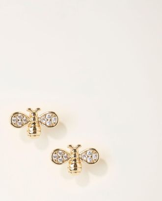 Fat Face FatFace Gold Tone Bee Stud Earrings