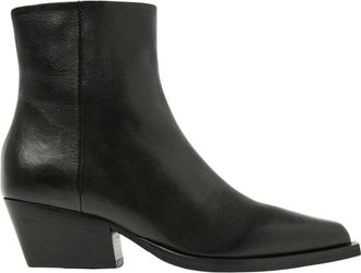 VIA VAI Do Cassidy Enkellaarsjes - Dames - Cowboylaarzen - Zwart - 37 EU - Leer - Schoenen