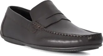 Dune London Mens Blimes - Leather Driver Sole Moccasins - Brown Suede - Size UK 10