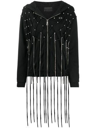 Philipp Plein Giacca con frange - Nero