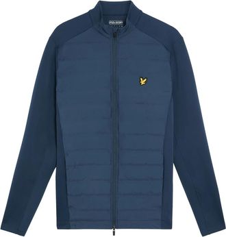 Lyle & Scott Hybrid Gewatteerd Golfjack met Volledige Ritssluiting - Heren - Winterjassen - Blauw - L - Polyester - Jassen