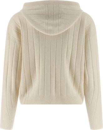 Max Mara Womens White Cashmere Cardigan Clothing