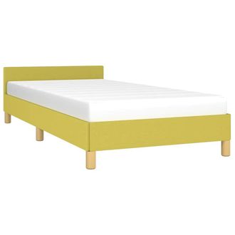 vidaXL Estructura De Cama Sin Colch&oacute;n Tela Verde 100x200 Cm Vidaxl