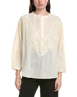 Vince Camuto Lace Half Placket Blouse