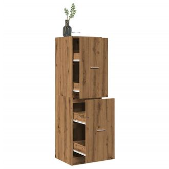 Berkfield Home Apothecary Cabinet&not;Artisian Oak 40x41x144.5 cm Engineered Wood in Brown