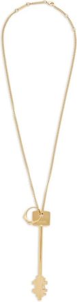 Paco Rabanne Key Pendant Chain Necklace - Dames - Kettingen - Geel - ONE Size - Accessoires