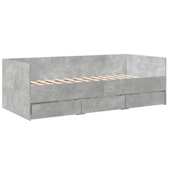 Berkfield Home Versatile Daybed with Drawers without Mattress Concrete Grey 90x200 cm