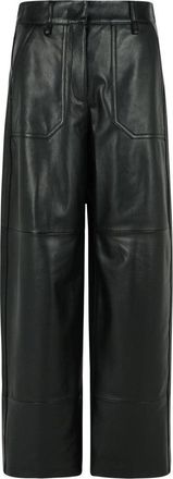 Sportmax Garbo Black Nappa Leather Pants