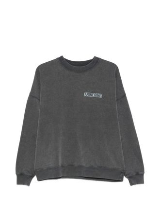 Anine Bing Miles Sweatshirt Palm - Washed Black