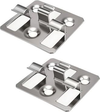 OEM 100 Clips Ocultos Para Tarimas, Clips De Acero Inoxidable Para Tarimas Wpc, Clips De Placa De Fijaci&oacute;n Ocultos De Composite Plateado, 7 Mm De Altura, 