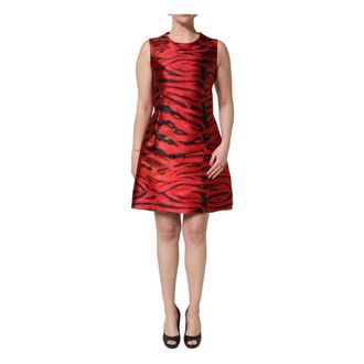 Dolce & Gabbana Flared Mini Dress - female - Dolce & Gabbana - Short Dresses - Red - L - Dresses