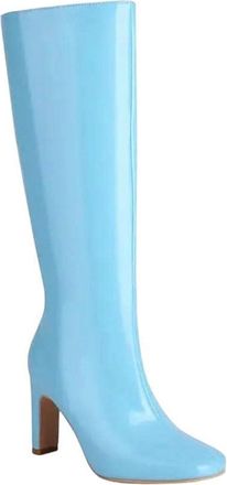 Generic Women Knee High Patent Leather Boots Winter Casual Thick Heel Office Work Long Boot