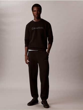 Calvin Klein Jeans Calvin Klein Mens Fleece Standard Logo Joggers - Black - 2XL