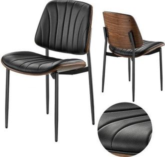 OEM Sillas De Comedor De Cuero 2 Piezas Silla Decorativa Con Patas De Metal Coj&iacute;n Grueso Capacidad De Carga De 158,76 Kg Altura Del Asiento De 500 Mm Para