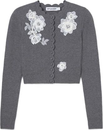 Self Portrait Aw 26-150C Vest - Dames - Vesten - Grijs - M - Denim - Truien & Vesten