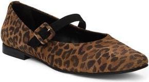 Bruno Magli Elissa Mary Jane Flat in Leopard Suede at Nordstrom Rack, Size 10.5