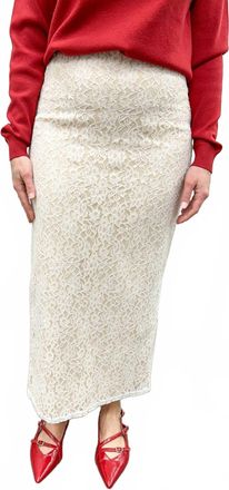 Gilli Remi Lace Midi Skirt In White