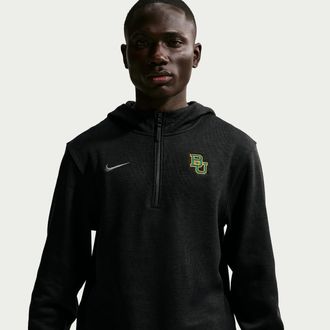 Nike Baylor Bears Nike Mens NCAA Basketball Coaches Pullover Hoodie in Black | IM2410-010