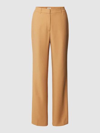 s.Oliver Black Label Hose mit Bügelfalten in Camel, Größe 46/32