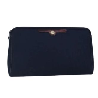 Dior Pre-owned Clutches, female, Blue, Size: ONE SIZE Pre-owned Trotter Canvas Clutch