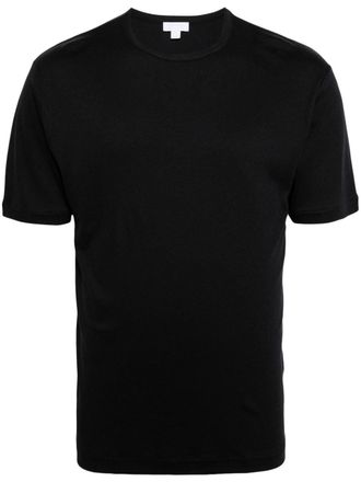 Sunspel T-shirt met ronde hals - Zwart