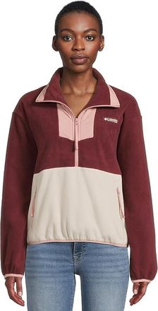 Columbia Sequoia Grovetm 1/2 Zip Fleece Womens Clothing Rich Wine/Dark Stone/Eraser Pink : 2XL, Fleece/Polyester