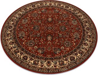 RugsX Rugsx - Alfombra De Lana Kashqai 4362 200 Circulo Ornamento Burdeos / Beige Red Circulo 160 Cm