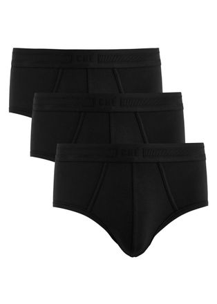 CH&Eacute; Studios Che Logo-jacquard Stretch-jersey Briefs - set of Three - Black - XL