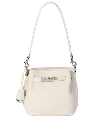 Tiffany & Fred Pebbled Mini Leather Bucket Bag