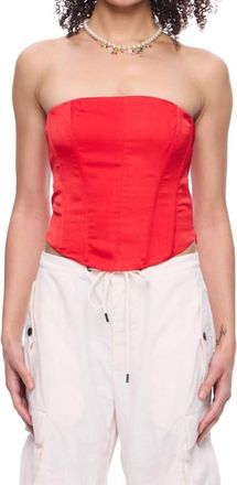 Nia Marissa Corsette Top In Scarlet
