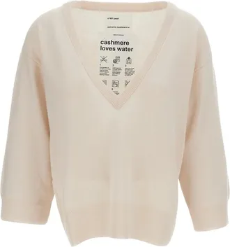 Extreme Cashmere V-neck Jumper - female - Extreme Cashmere - Cashmere Knitwear - Beige - ONE SIZE - Knitwear